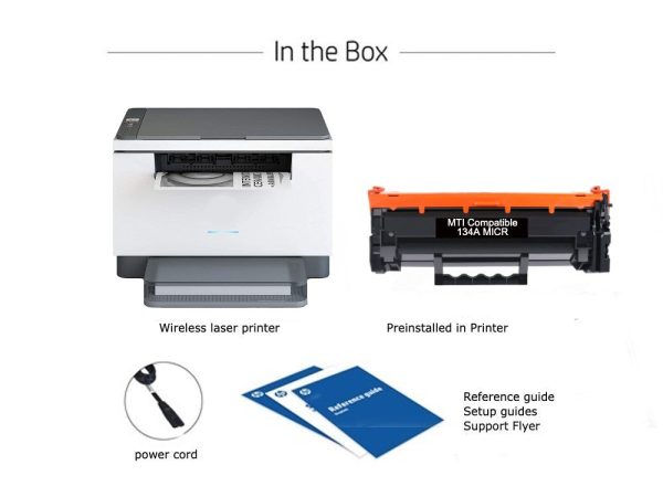 HP M209DW LaserJet Printer with 1 OEM 134A MICR Cartridge Online Hot Sale