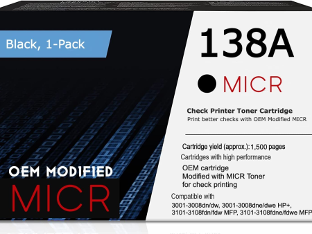 HP 138A W1380A OEM Modified MICR Toner Cartridge For Sale