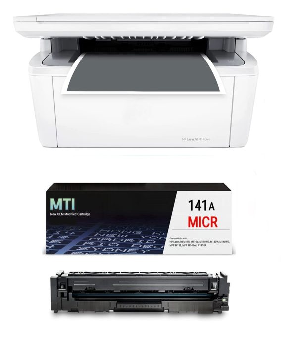 HP LaserJet M140we MFP Check Printer with W1410A OEM Modified MICR Cartridge Cheap