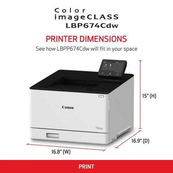 Canon ImageCLASS LBP674Cdw Color Check Printer with 1 MTI CRG 069 MICR Cartridge For Cheap