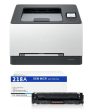 HP 3201DW LaserJet Pro Check Printer with 218A OEM W2180A MICR + CMY Color Toner Set Discount