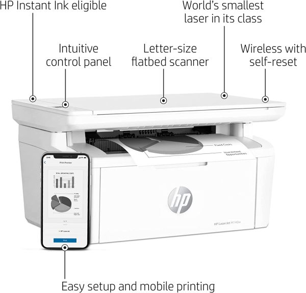 HP M140w LaserJet MFP Check Printer with MTI Compatible 141A MICR Cartridge Online Sale