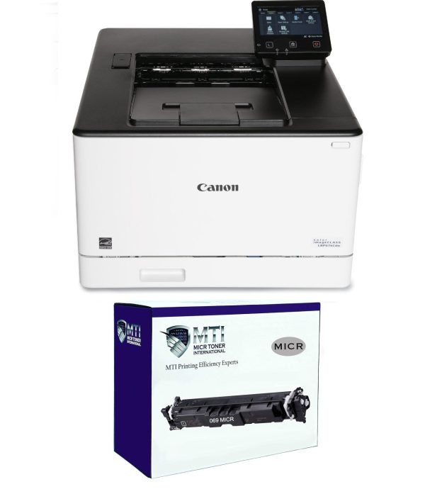 Canon ImageCLASS LBP674Cdw Color Check Printer with 1 MTI CRG 069 MICR Cartridge For Cheap