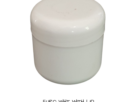 Plastic Cosmetic Jar Euro White and Lid 250 mls Hot on Sale