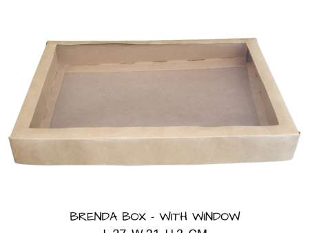 Box- Brenda box 28cm x 21.8 cm x 3cm (Out The Box)  LOCAL Kraft Discount