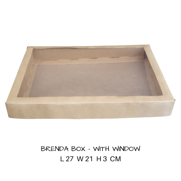 Box- Brenda box 28cm x 21.8 cm x 3cm (Out The Box)  LOCAL Kraft Discount