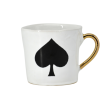 KUHN KERAMIK ALICE MEDIUM COFFEE CUP GLAM WITH GOLDEN HANDLE - Spade For Cheap