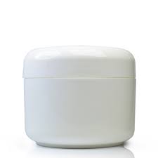 Plastic Cosmetic Jar Euro White and Lid 50 mls Supply