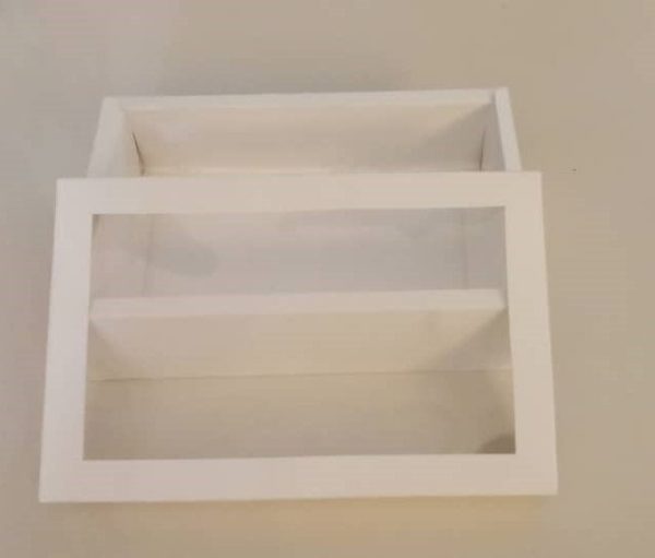 Box- White Vera Box 21cm x 19 cm x 5.5cm (Out The Box)  LOCAL Discount