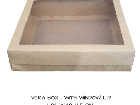 Box- White Vera Box 21cm x 19 cm x 5.5cm (Out The Box)  LOCAL Discount