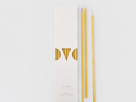 SLIM BEESWAX CANDLES (SET OF 10) Online now