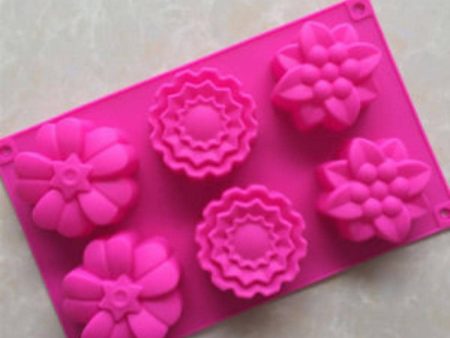 SH Silicone Mould - 6 cavity Flower Mould 1 on Sale