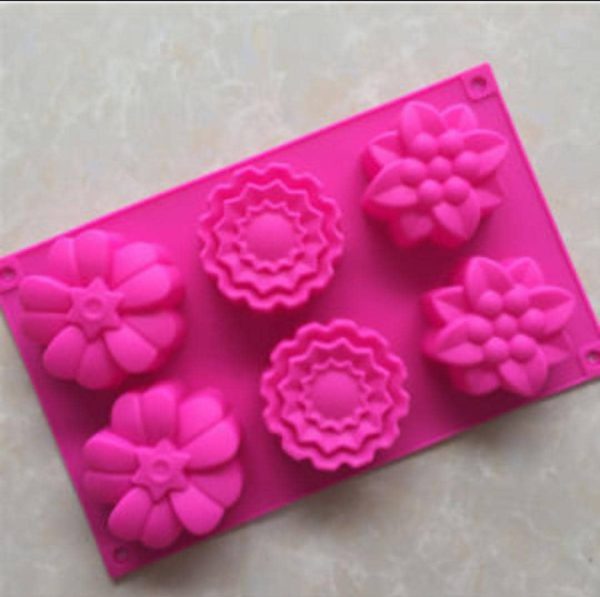 SH Silicone Mould - 6 cavity Flower Mould 1 on Sale