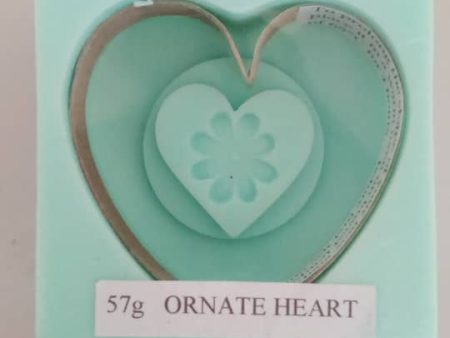 Soap Mould Silicone - Ornate Heart 57 grm on Sale