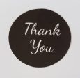 Gift Stickers- Black Thank  You 35 per sheet Hot on Sale