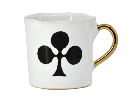 KUHN KERAMIK ALICE MEDIUM COFFEE CUP GLAM WITH GOLDEN HANDLE - Clover For Cheap