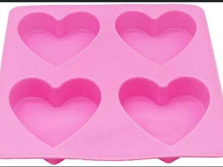 SH Silicone Mould - Heart 4 division For Sale