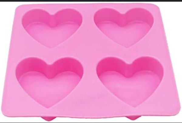 SH Silicone Mould - Heart 4 division For Sale