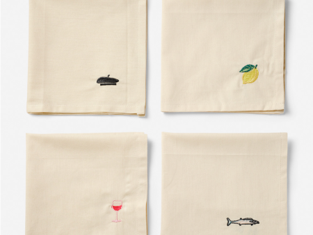 ORGANIC COTTON NAPKIN 4PCS DEJEUNER (LUNCH) Discount