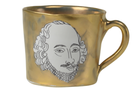 KUHN KERAMIK ALICE GOLDEN FACES MEDIUM CUP DELUXE - William Shakespeare For Discount