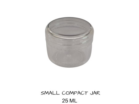 Plastic Cosmetic Jar Flat Base Nat & Lid  25 mls Online Sale