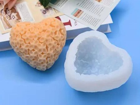 SH Silicone Candle Mold - Heart And Flower on Sale